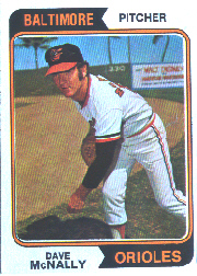 1974 Topps Baseball Cards      235     Dave McNally